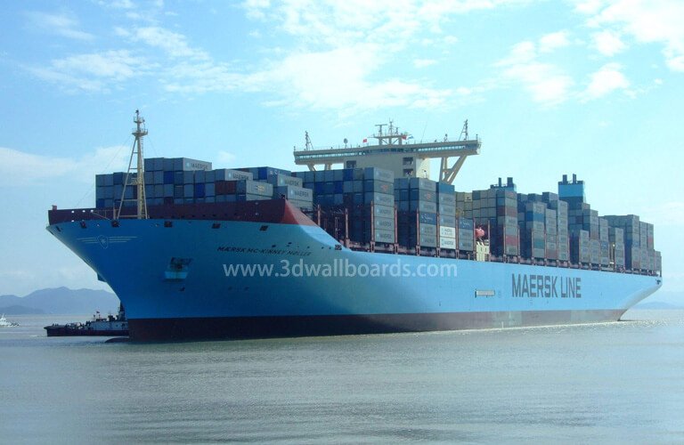 3 dimensional wall tile sea shipping