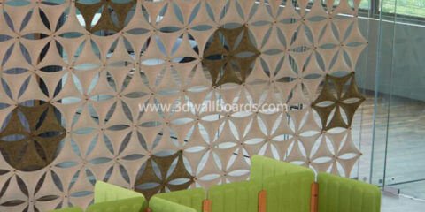 3D Fiber Wall Panels Polyester Customized Geometric 3D Wall Panels Colored 3D Wall Panels